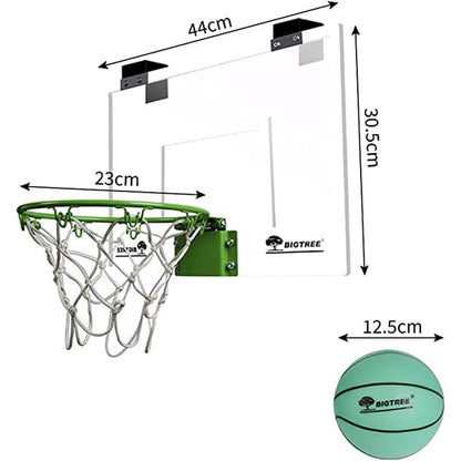 Mini Indoor Basketball Hoop Glow in The Dark Set for Door & Wall, with Complete Accessories, LED Kids Mini Basketball Hoop & Ball