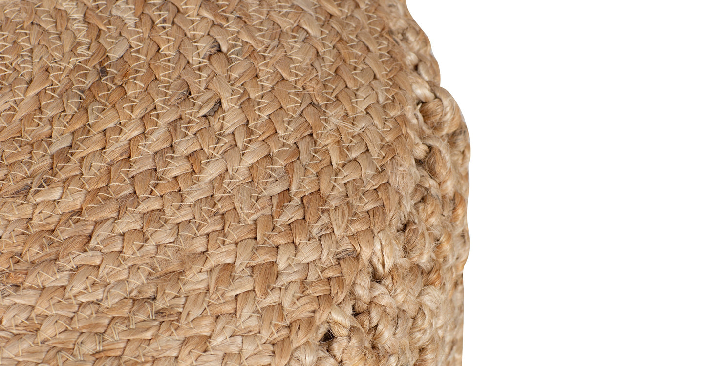Abel 16" Jute Pouf