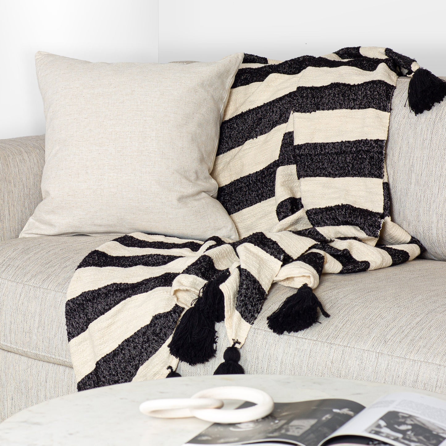 Elin Striped Throw Blanket