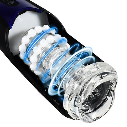 AOPAR Automatic Male Masturbator Cup with 10 Thrusting Rotating Modes Electric Stroker Toy Adult Sex Toys for Men, Blue