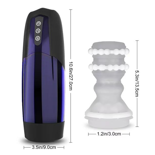 AOPAR Automatic Male Masturbator Cup with 10 Thrusting Rotating Modes Electric Stroker Toy Adult Sex Toys for Men, Blue