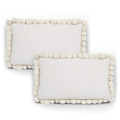 Pom Rectangular Throw Pillow