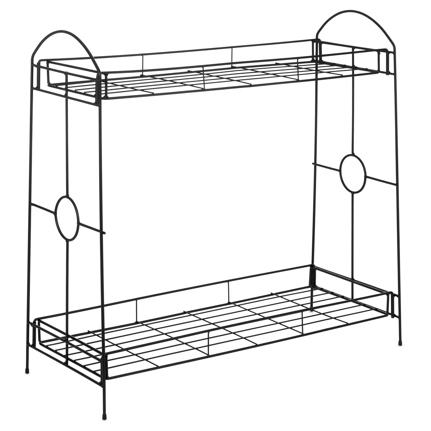 32in 2-Tier Metal Plant Stand Shelf