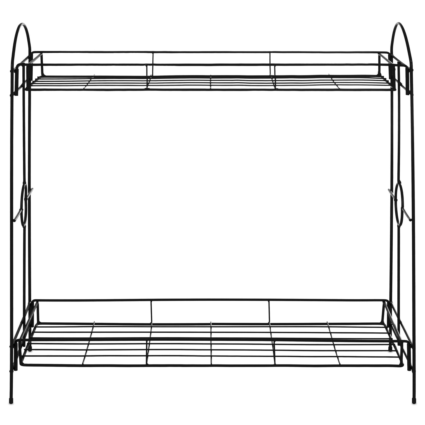32in 2-Tier Metal Plant Stand Shelf