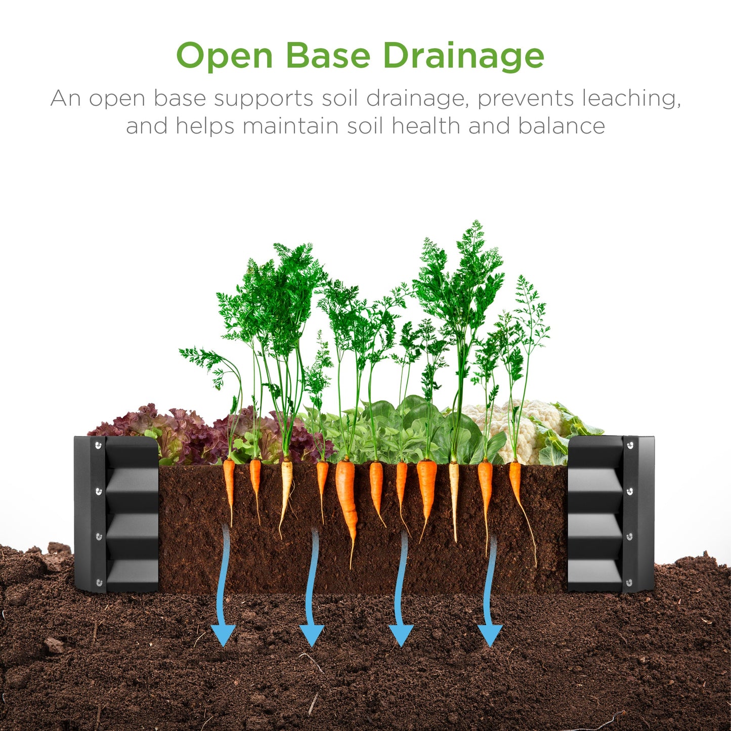 Outdoor Metal Raised Garden Bed for Vegetables, Flowers, Herbs