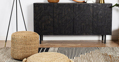 Abel 16" Jute Pouf