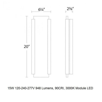 Fiction LED Outdoor Wall Light