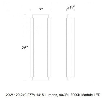 Fiction LED Outdoor Wall Light