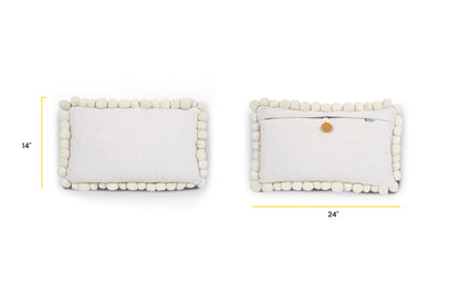 Pom Rectangular Throw Pillow