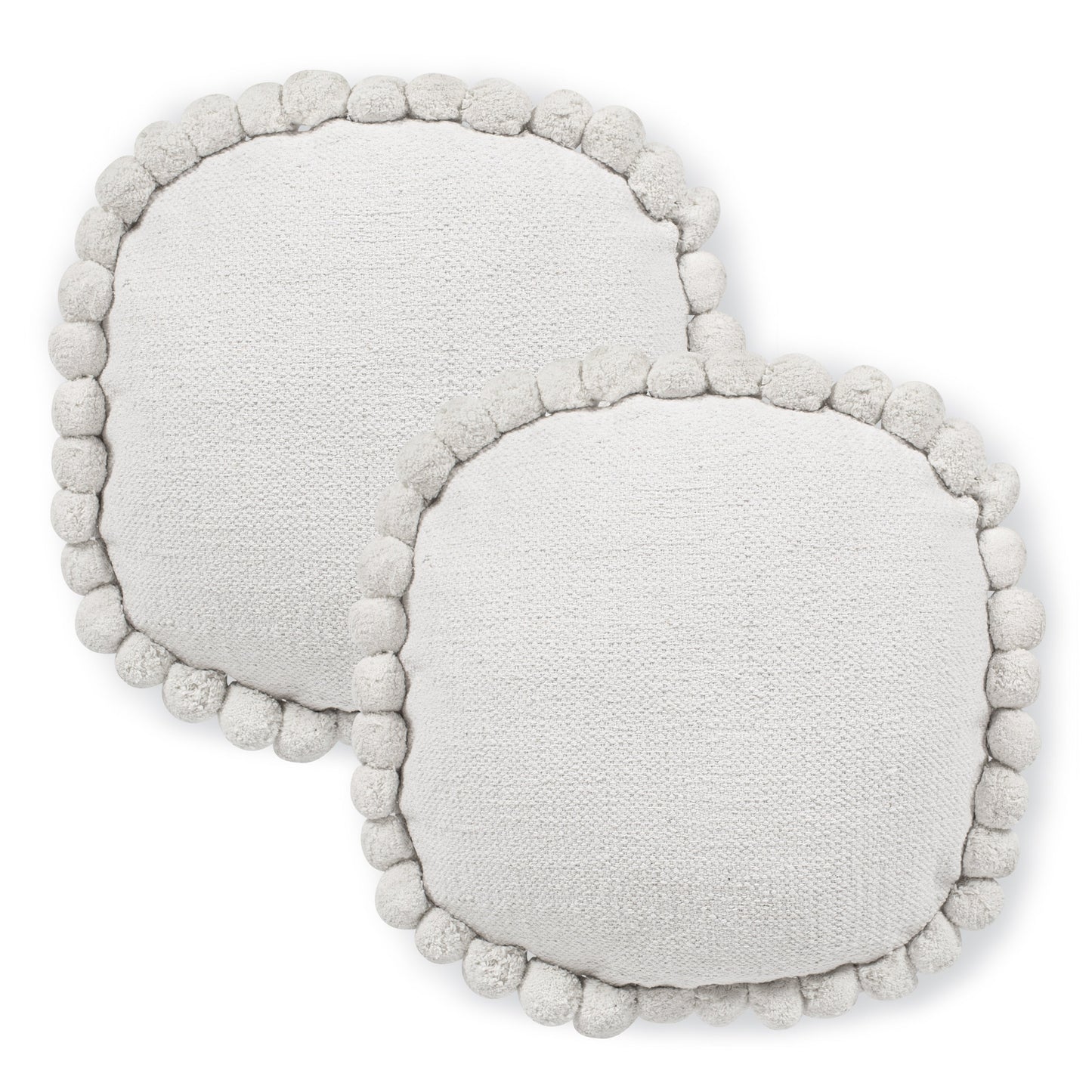 Pom Round Throw Pillow