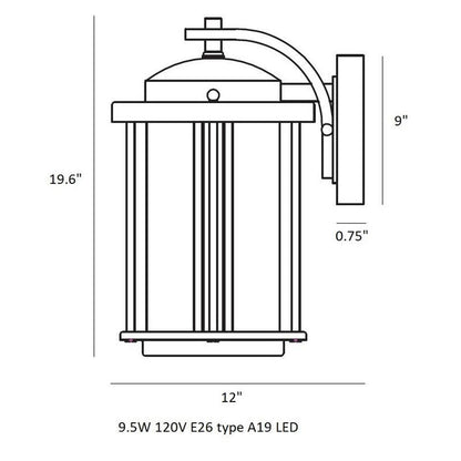 Crowell LED Outdoor Energy Star Wall Light