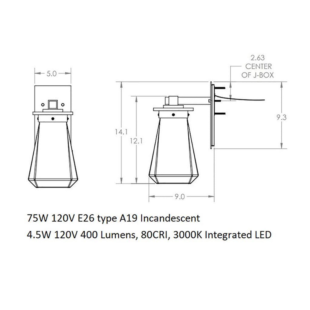 Beacon Outdoor Arm Wall Sconce