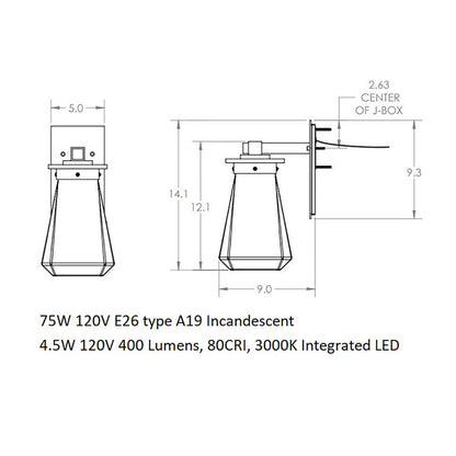 Beacon Outdoor Arm Wall Sconce