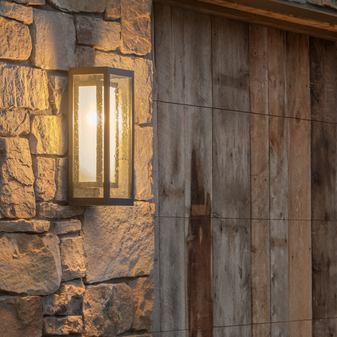 Double Box Outdoor Wall Sconce