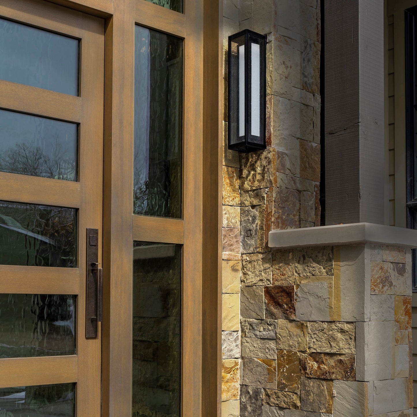 Double Box Outdoor Wall Sconce