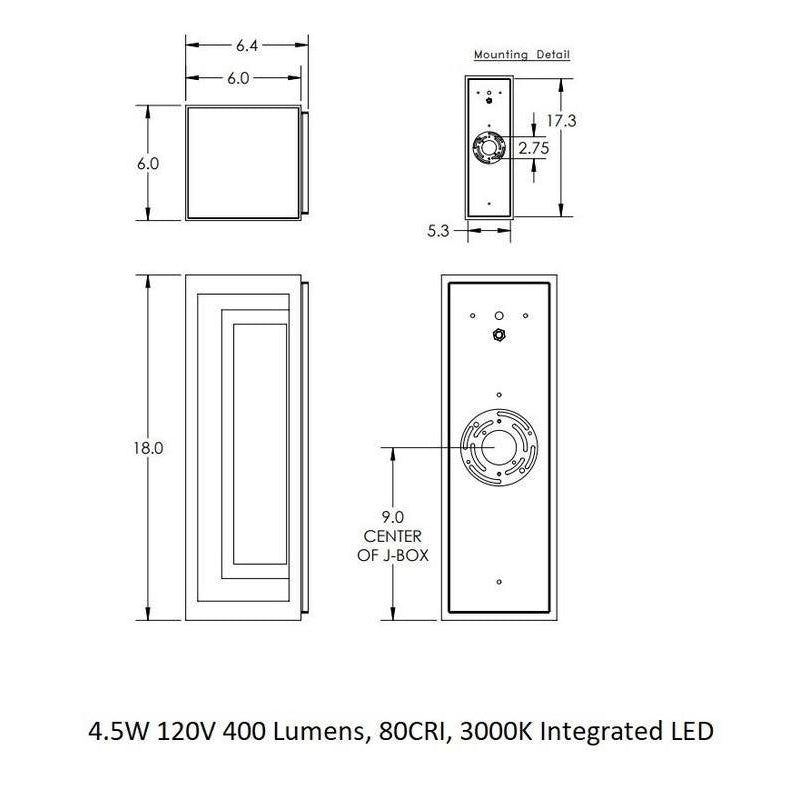 Double Box Outdoor Wall Sconce
