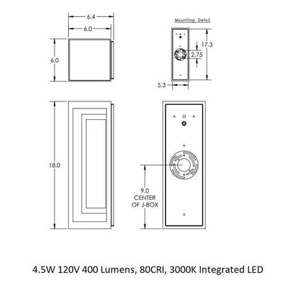 Double Box Outdoor Wall Sconce