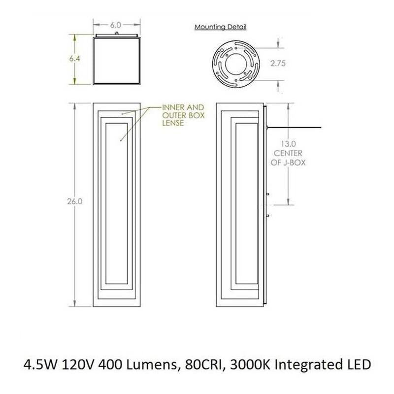 Double Box Outdoor Wall Sconce