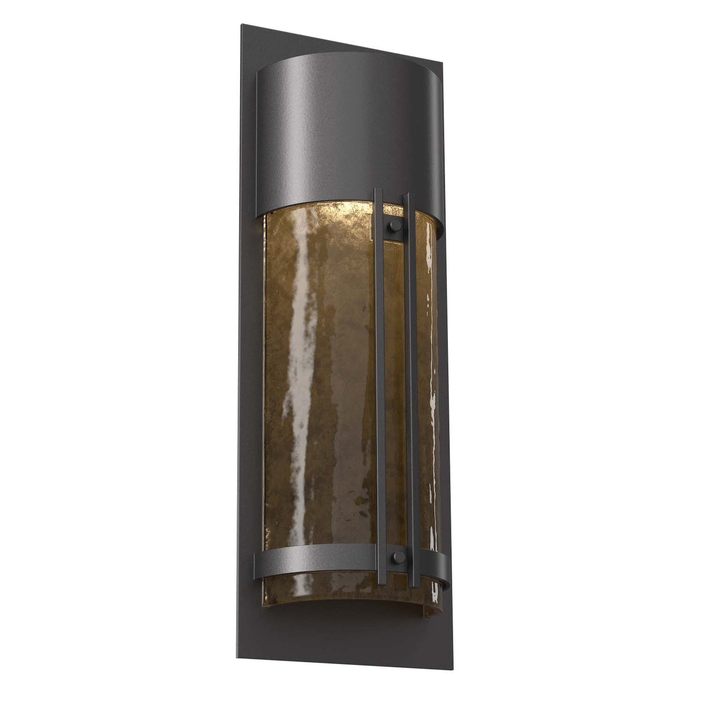 Half Round Outdoor Wall Sconce with Metalwork