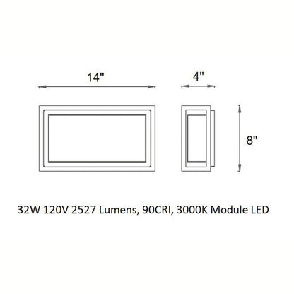 Framed Outdoor Wall / Ceiling Light