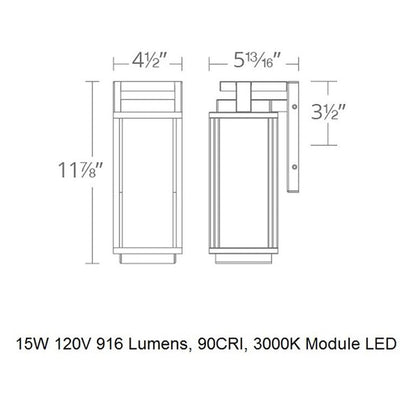 Two If By Sea LED Outdoor Wall Light