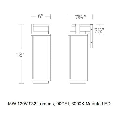 Two If By Sea LED Outdoor Wall Light