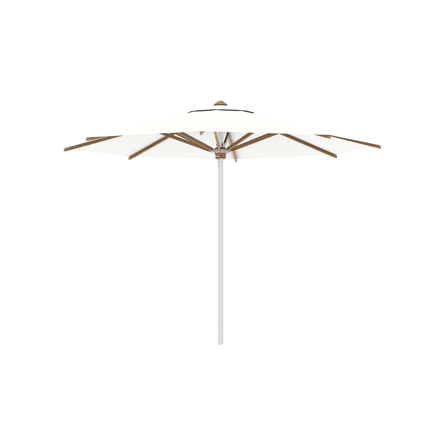 Shady Round Umbrella with Teak Ribs