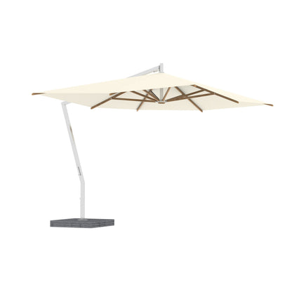 Shady X-Centric Rectangle Umbrella with Teak Ribs