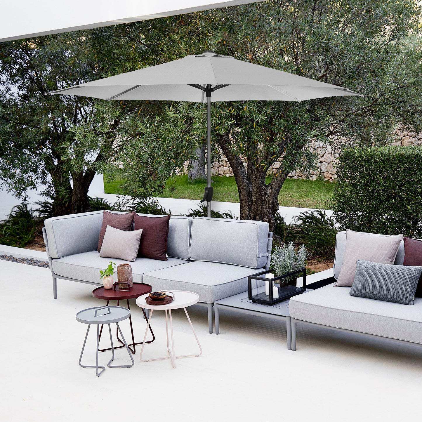 Sunshade Parasol with Crank System