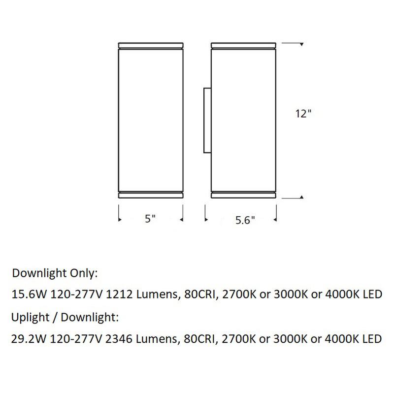 Sean Lavin Tegel 12 Outdoor Wall Light - Charcoal