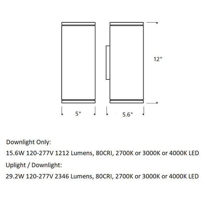 Sean Lavin Tegel 12 Outdoor Wall Light - Charcoal