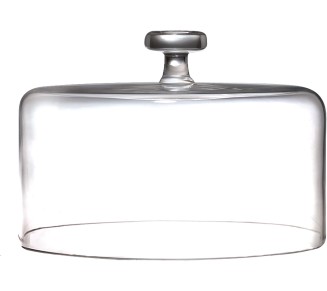 Handmade Glass Cake Dome - 10.5" Diameter - Clear - Made in Europe