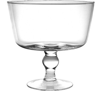 Glass - Trifle Bowl - 8.75" Height - 120 Oz. Fluid Capacity - Beautifully Structured - Made in Europe