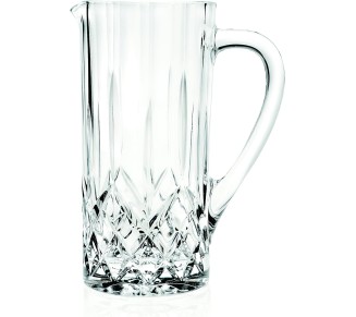 Glass - Pitcher - Jug - with Handle - Magnificient Designed - 40 oz. Liquid Capacity - with Spout - by made in Europe